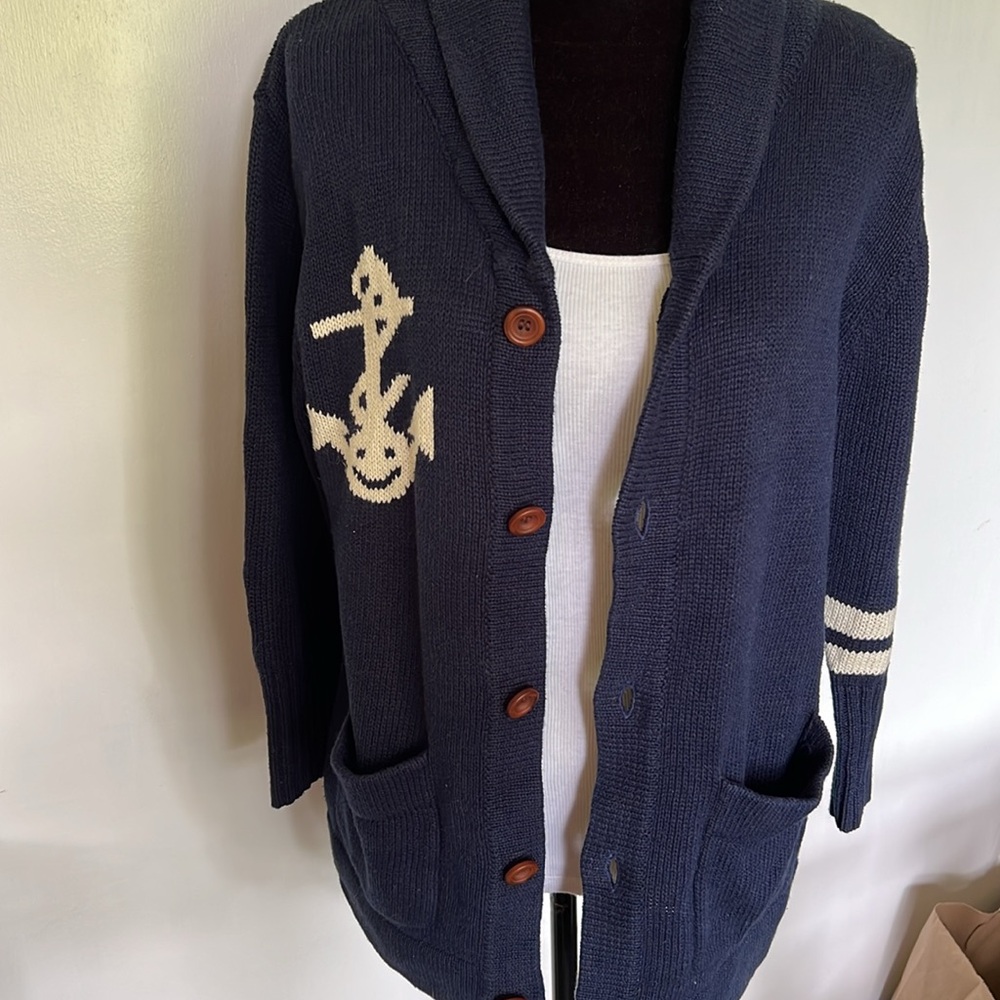 Happy Face Anchor Cardigan - Creep by Hiroshi Awai